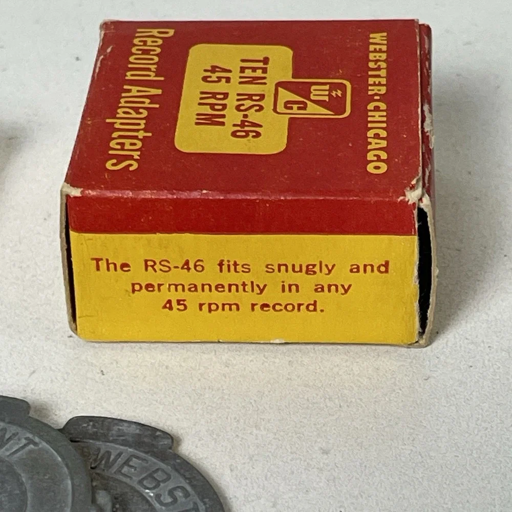 Vintage Webster Chicago 45 RPM Record Adapters Box of 5